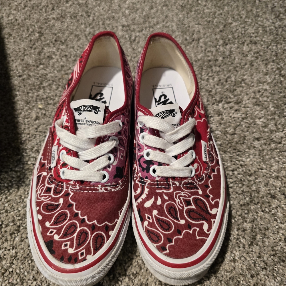Vans Burgundy Paisley Sneakers